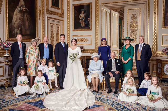 128400 Кенсингтонский дворец опубликовал официальные снимки со свадьбы принцессы Евгении и Джека Бруксбэнка