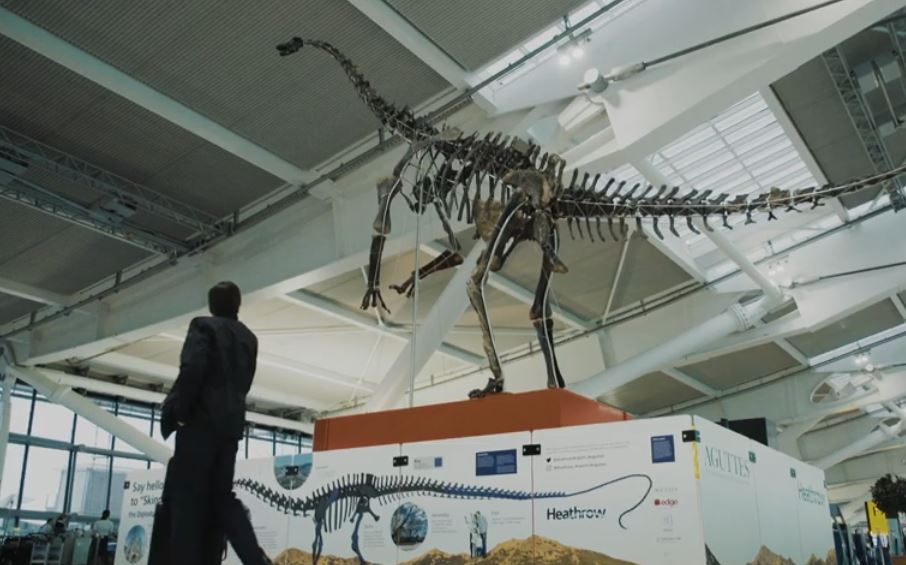 132897 До 3 июня в аэропорту Лондона можно будет увидеть скелет динозавра