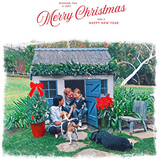 Принц Гарри и Меган Маркл представили необычную рождественскую открытку